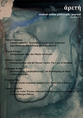 Coverbild der ersten Ausgabe von arete.