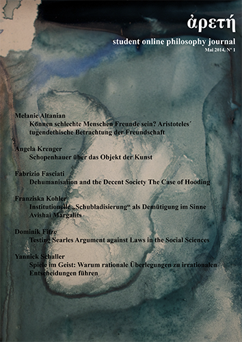 Coverbild der ersten Ausgabe von arete.